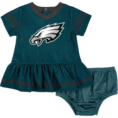 Gerber Vestido de jersey y cubierta de pañales para niñas del equipo de la NFL