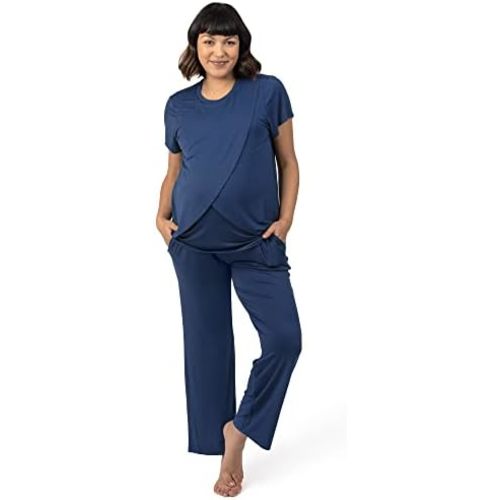 Kindred Bravely Tulip Hem Short Sleeve Maternity & Nursing Pajama Set, Amazon Exclusive