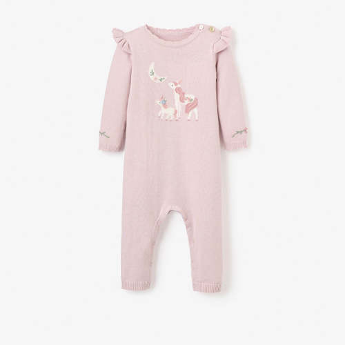 Unicorn Knit Jumpsuit, 9-12M
