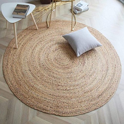 The Knitted Co. 100% Jute Area Rug - 4' Round Natural