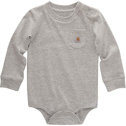 Carhartt Unisex Baby Long-Sleeve Pocket Bodysuit