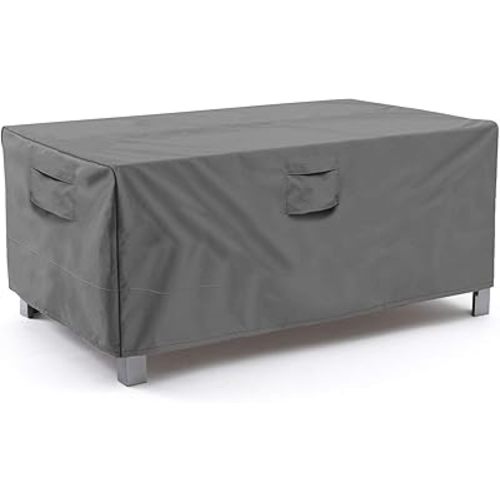 Vailge Veranda Rectangular/Oval Patio Table Cover, Heavy Duty and Waterproof Outdoor Lawn Patio Furniture Covers, X-Large Grey