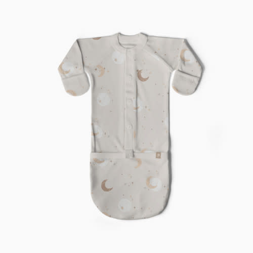 Goumi Kids 24hr Convertible Sleeper Baby Gown - Luna, 0-3 M