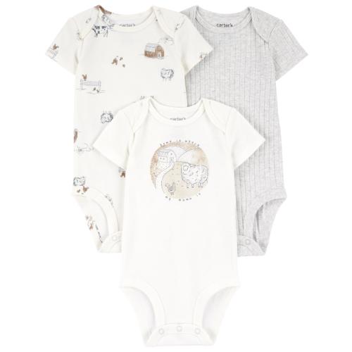 Carter's Child of Mine Baby Unisex Bodysuit, 3-Pack, Sizes Preemie-18 Months