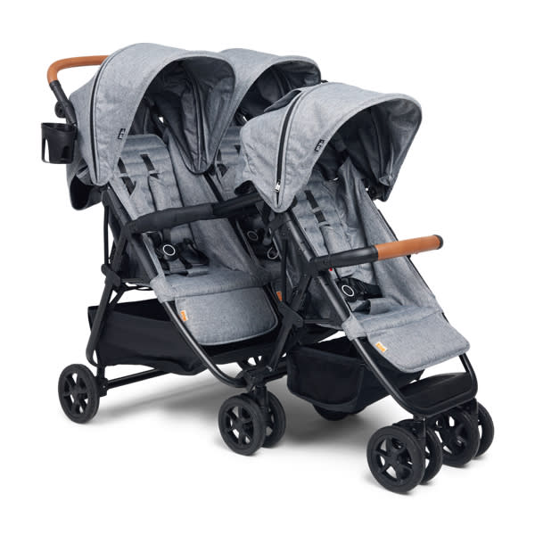Zoe Trio: Lightweight Triple Stroller Grey