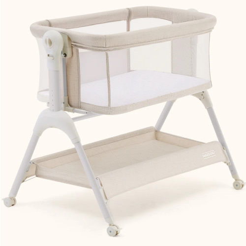 HARPPA Cuddly Sway | 3-in-1 Rocking Baby Bassinet & Bedside Sleeper with Anti-Reflux Mattress for Newborns | Attaches to Bed, Adjustable Height, Tool-Free Setup, Portable Wheels, CPSC Certified, Gentle Rocking Motion | Ideal for Infants, Safe Co-Sleeping