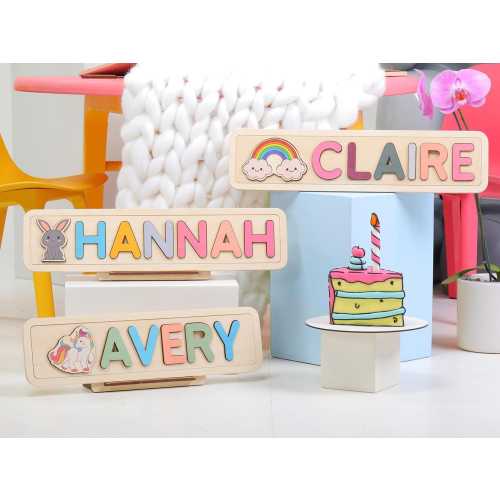 Personalized Name Puzzle with Animals | Baby Toddler Toys | Christmas Gifts For Kids | Gift For Kids | Baby Gifts | Gift For Baby