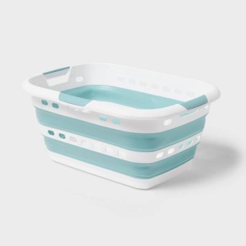 Collapsible Laundry Hamper Endcap White - Brightroom™