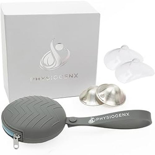 Silver Nipple Shield XL Breastfeeding Care Kit & Nipple Covers for Nursing Newborn Set – OB/GYN Designed Designed Silver Nursing Cups with Breast Shields for Nursing & Grey Carry Case