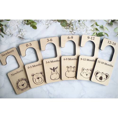 Baby Wardrobe Dividers, Safari Zoo Animal, Clothes Dividers, Organisation, Baby Shower Gift, New Baby Present, Nursery Decor, Cute Baby