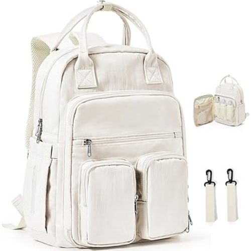 Bolsas de pañales para mamá, papá, bolsa de cuidado de bebé, pañales de maternidad, bolsas de bebé para niños, A1-beige., Grande, Casual