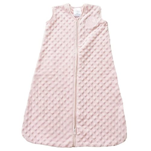 HALO Sleepsack Plush Dot Velboa Wearable Blanket, TOG 1.5, Pink, Small - Small (Pack of 1)