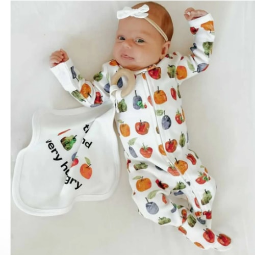 Organic 2-Way Zipper Footie in Fruit – L'ovedbaby