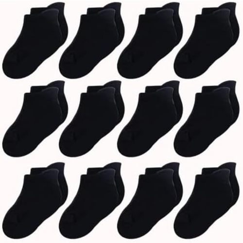 CozyWay Baby & Toddler Socks Ankle Comfy Cotton Socks For Girls and Boys No Show Infant - 12 Pack