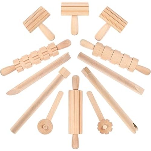 Wooden Playdoh Tools (12pcs)