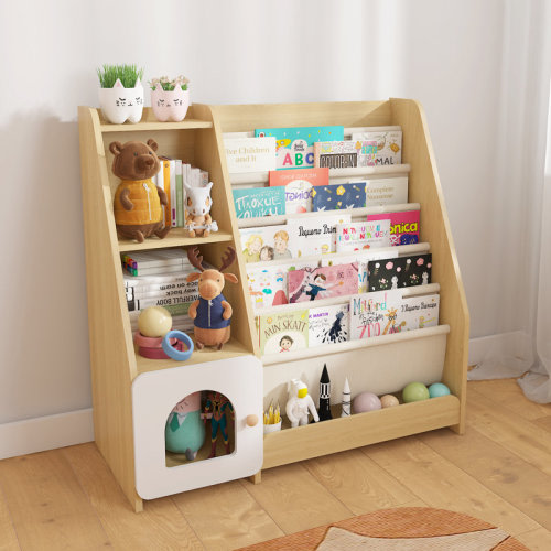 Latitude Run® Chitara 5-Tier Book Display Bookcase Bookshelf with Storage Organizer & Reviews | Wayfair