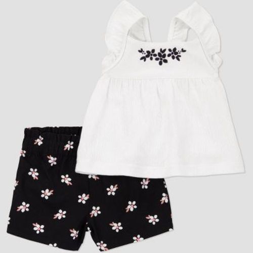 Carter's Just One You® Baby Girls' Geo Top & Bottom Set - Black 12M