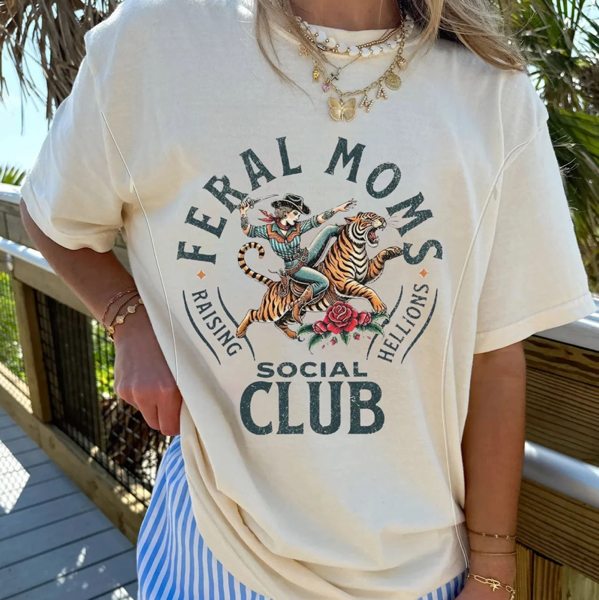 Feral Moms Social Club Nursing T-shirt – Giftifymama