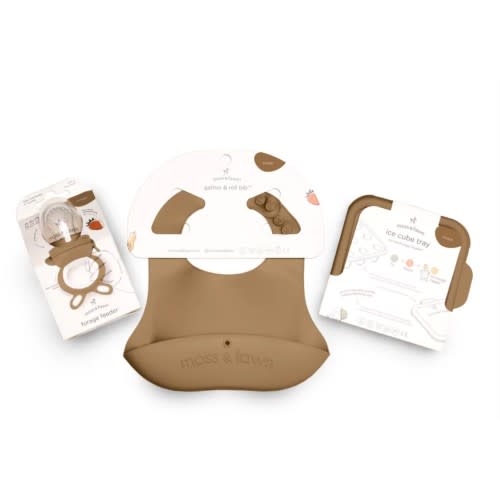 Feeder, Cube Storage, and Roll Up Bib