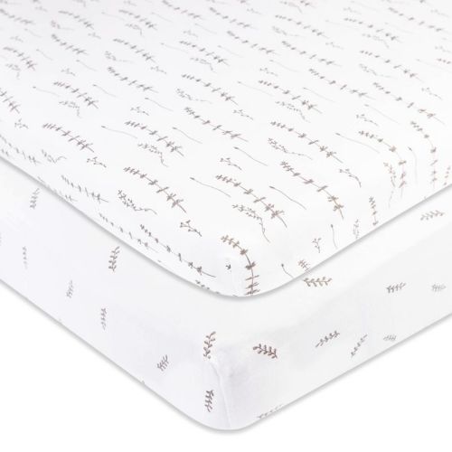 Ely's & Co. Baby Fitted Pack N Play - Mini Crib Sheet 100% Combed Jersey Cotton 2 Packs Gender Neutral