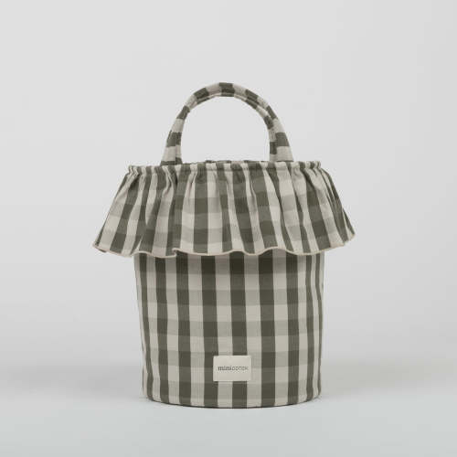 Vichy Basket - Bottle + Sand · Minicoton