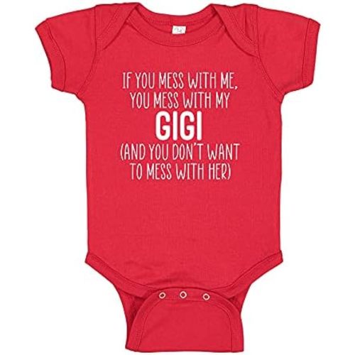 Don't Mess with My Gigi Baby Bodysuit One Piece or Toddler T-Shirt Funny Grandma Quotes Gift