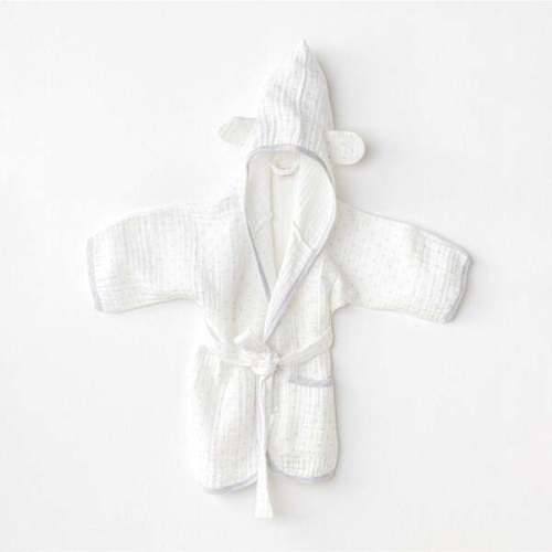 Muslin Cotton Bathrobe, White - Andy Wawa | Maisonette