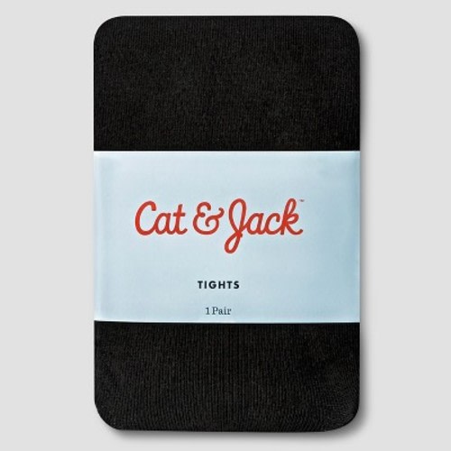 Baby Girls' Solid Opaque Tights Cat & Jack™ - Black, Size: 0-6M