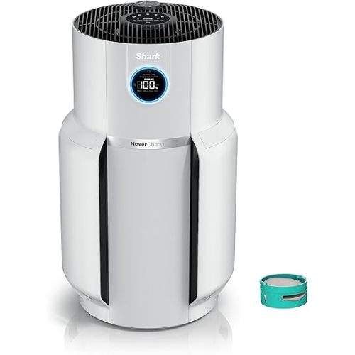 Shark Air Purifier for Home with NeverChange HEPA Air Filter, 1400 sq. ft. for Powerful Multi-Room Purification, 5-Year Filter, Filters Smoke, Captures 99.98% of Particles & Dust, HP302