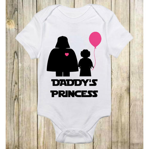 Daddy's Princess Star Wars® Onesie®-Darth Vader®-Daddy's Princess Shirt-Baby Star Wars® Gift-Star Wars® Baby-Star Wars® Onesie®