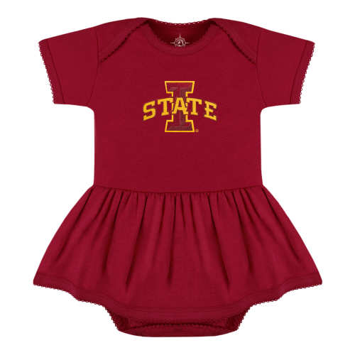 Iowa State Cyclones Picot Bodysuit Dress | College Baby