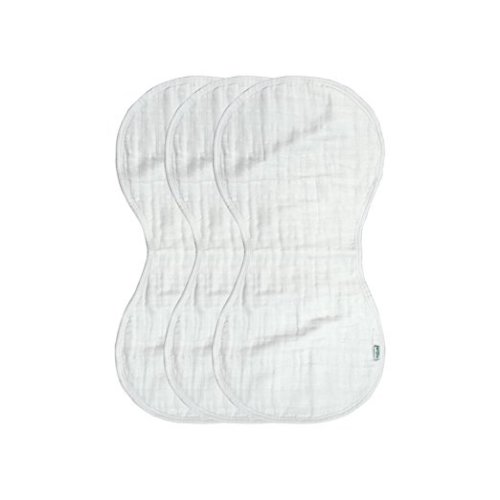green sprouts Muslin Burp Cloths made from Organic Cotton,White Set