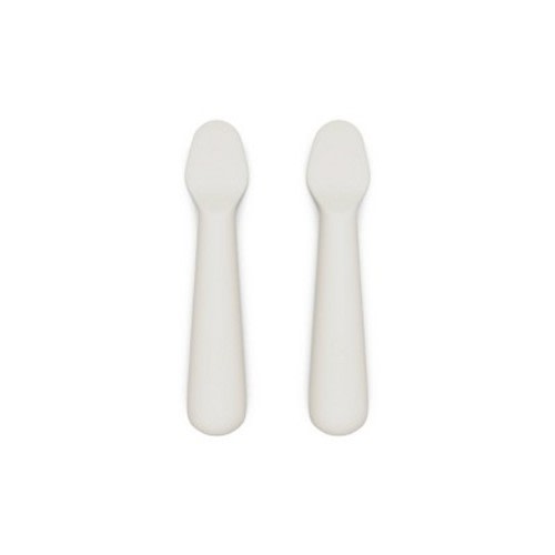 Lalo 2pk Silicone Baby Spoons - Oatmeal