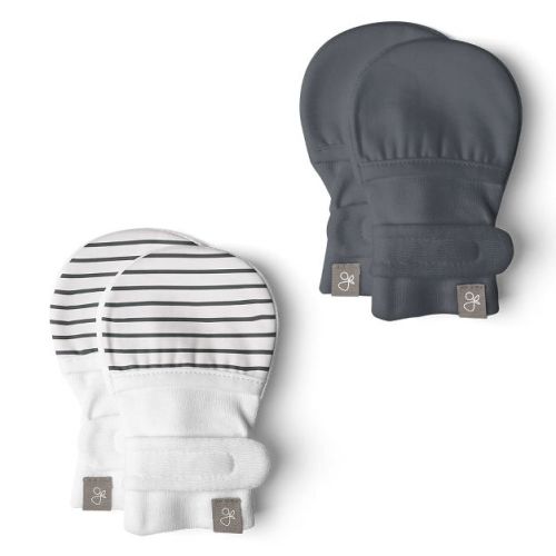 Goumi Stay On Baby Mitts - Storm Gray 3-6m