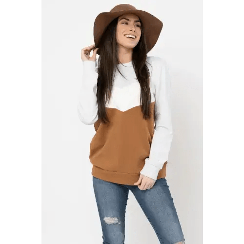 Sweetheart Nursing Sweatshirt - Camel