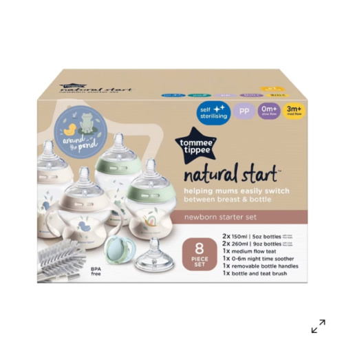 8 Piece Tommee Tippee Natural Start Newborn Starter Set