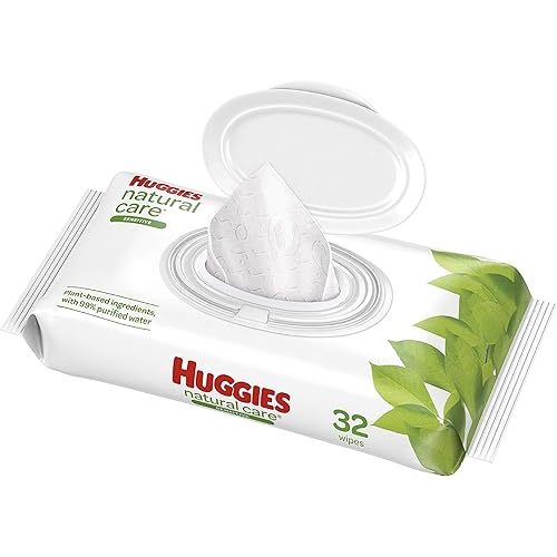 Huggies Natural Care, Baby Wipes, Unscented, 32 Count