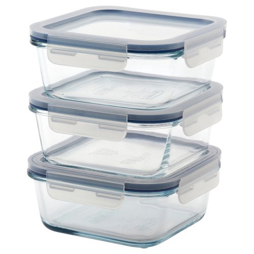 IKEA 365+ Food container with lid - square/glass 20 oz