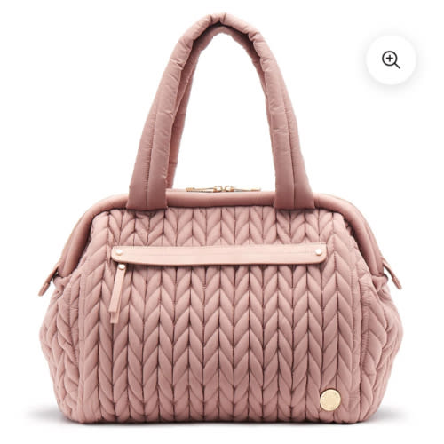Paige Carryall Diaper Bag - Blush Pink Designer Baby Bag