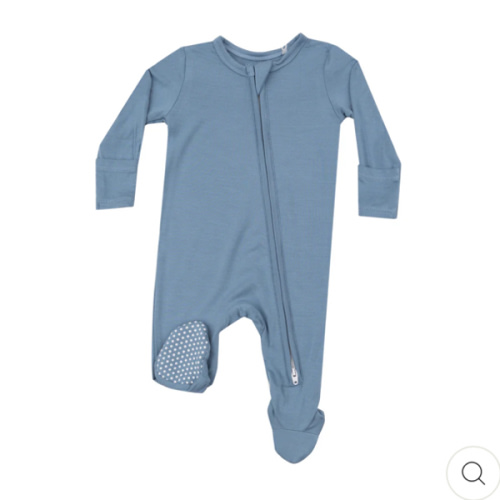 2 Way Zipper Footie - Basics - Solid Faded Denim
