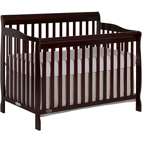 Dream On Me Ashton 5 in 1 Convertible Crib, Espresso