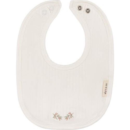 Organic Wide Rib Embroidered Scallop Collar Collection - Bib