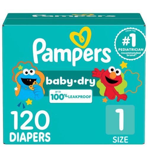Pampers Baby Dry Diapers Pack- Size 1 - 204ct
