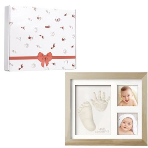 VAFFUL Baby Foot and Hand Print Kit, Baby Keepsake Frame,Newborn Nursery Picture Frame, Hand Print Mold Kit for Baby Shower Personalized New Mom Gifts