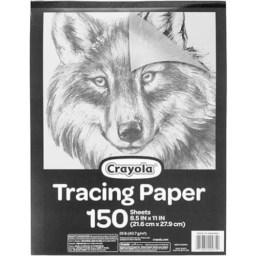 Crayola Tracing Paper 8 1/2” X 11”, Transparent Vellum Paper for Tracing Pads, 150 Sheets [Amazon Exclusive]