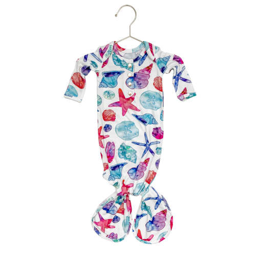 Seashell Newborn Knotted Gown