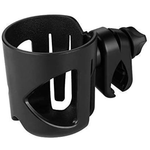Universal Cup Holder by Accmor, Stroller Cup Holder, Large Caliber Designed Cup Holder, 360 Degrees Universal Rotation Cup Drink Holder,Black