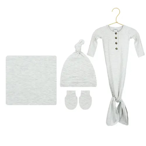 Stevie Ribbed Newborn Hat Bundle (Gown) - Lou Lou & Company