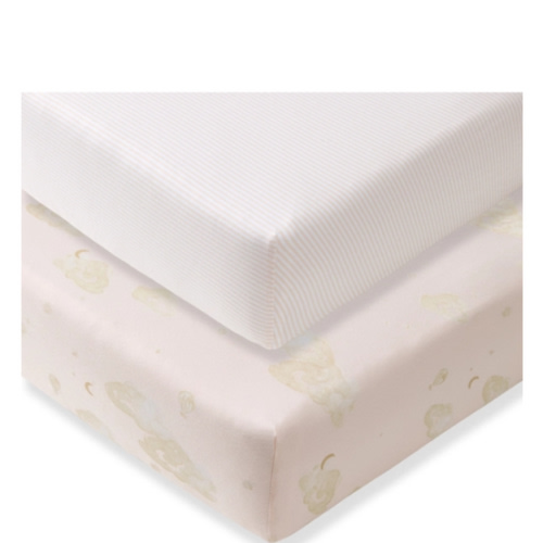 Good Night Sky Organic Cotton Crib Sheets Ice Flow