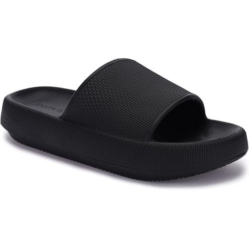 Joomra Pillow Slippers for Women and Men Non Slip Quick Drying Shower Slides Bathroom Sandals | Ultra Cushion | Thick Sole